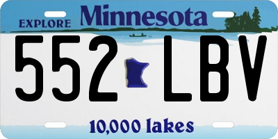 MN license plate 552LBV