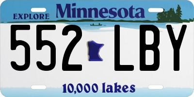 MN license plate 552LBY