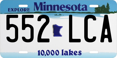 MN license plate 552LCA