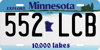 MN license plate 552LCB