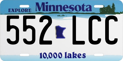 MN license plate 552LCC