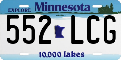 MN license plate 552LCG