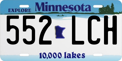 MN license plate 552LCH