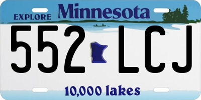 MN license plate 552LCJ