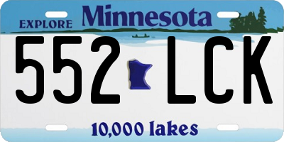 MN license plate 552LCK