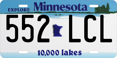 MN license plate 552LCL