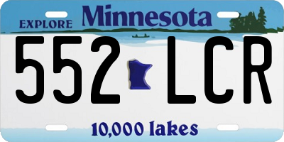 MN license plate 552LCR
