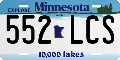 MN license plate 552LCS