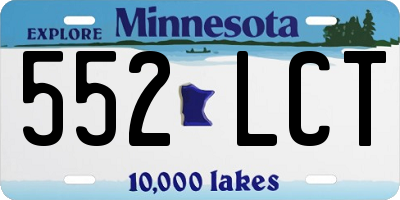 MN license plate 552LCT