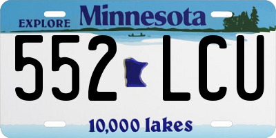 MN license plate 552LCU