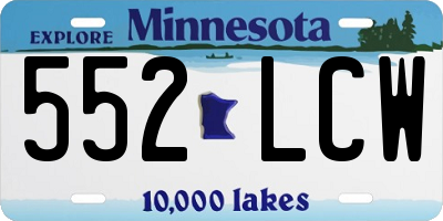 MN license plate 552LCW