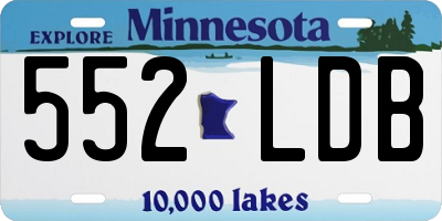 MN license plate 552LDB