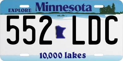 MN license plate 552LDC