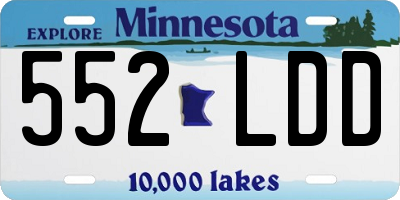 MN license plate 552LDD