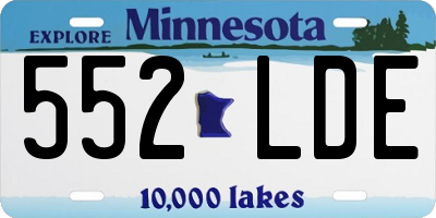 MN license plate 552LDE