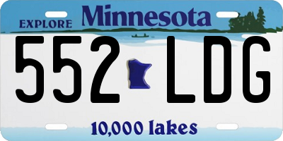 MN license plate 552LDG