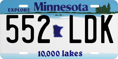 MN license plate 552LDK