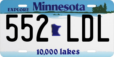 MN license plate 552LDL