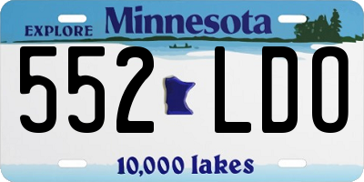 MN license plate 552LDO