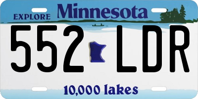 MN license plate 552LDR
