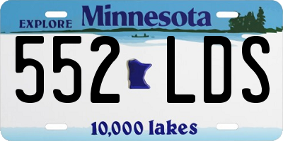 MN license plate 552LDS