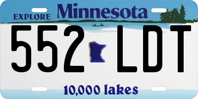 MN license plate 552LDT