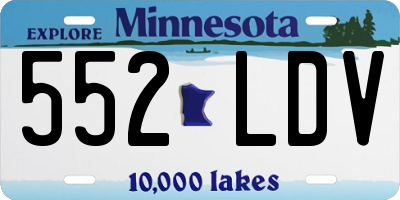 MN license plate 552LDV