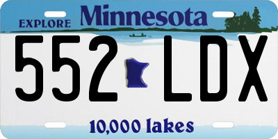 MN license plate 552LDX