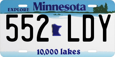 MN license plate 552LDY