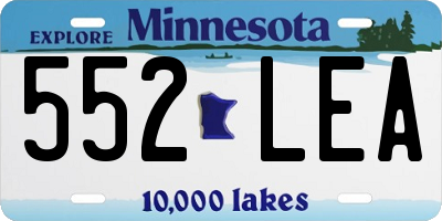 MN license plate 552LEA