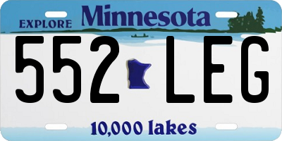 MN license plate 552LEG