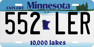 MN license plate 552LER