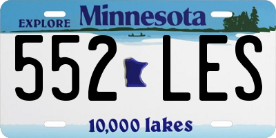 MN license plate 552LES