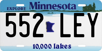 MN license plate 552LEY