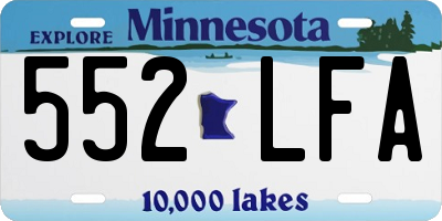 MN license plate 552LFA