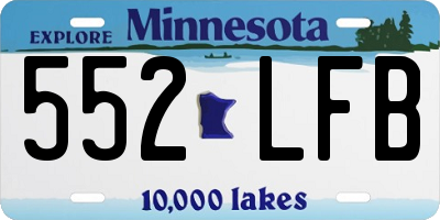 MN license plate 552LFB