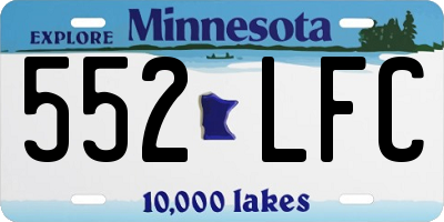 MN license plate 552LFC