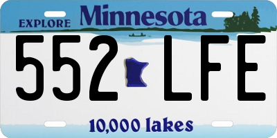 MN license plate 552LFE