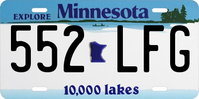 MN license plate 552LFG