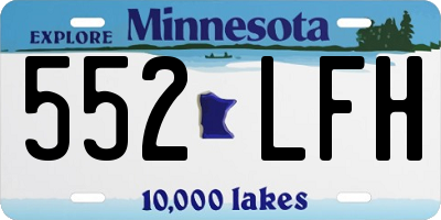 MN license plate 552LFH