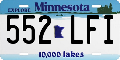 MN license plate 552LFI
