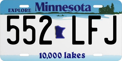 MN license plate 552LFJ