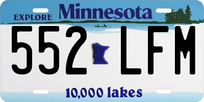 MN license plate 552LFM