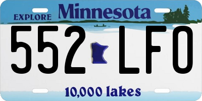 MN license plate 552LFO