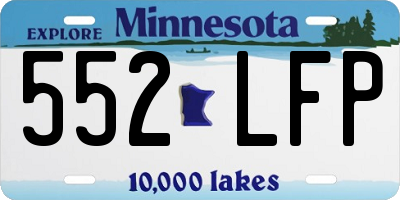 MN license plate 552LFP