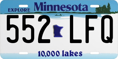 MN license plate 552LFQ