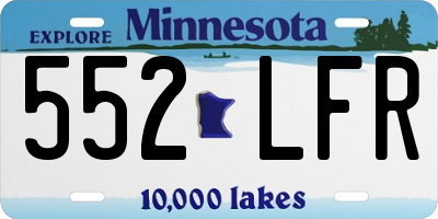 MN license plate 552LFR