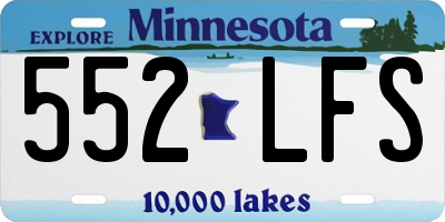 MN license plate 552LFS