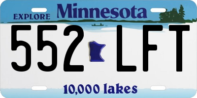 MN license plate 552LFT