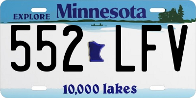 MN license plate 552LFV